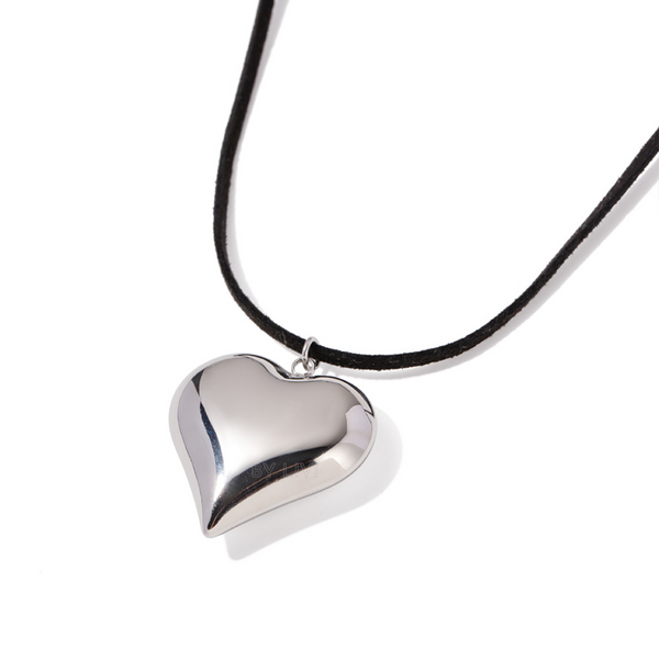 Evie hjerte halskæde - sølv