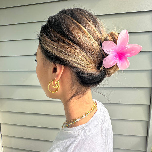 Hawaii hårklemme - pink