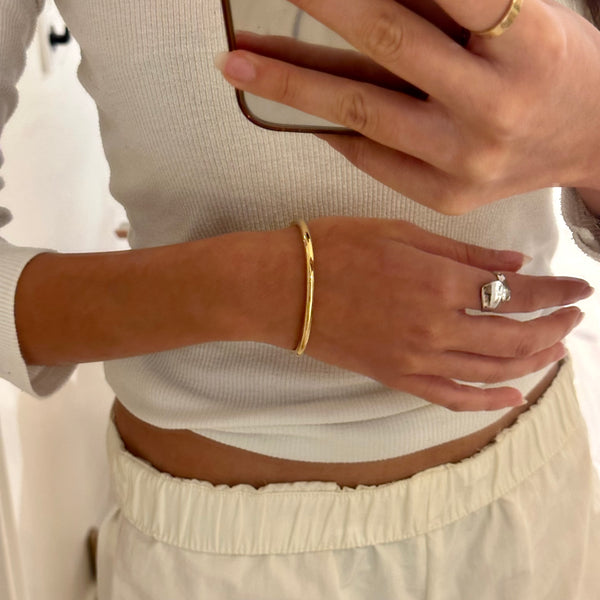 Classic open bangle - guld